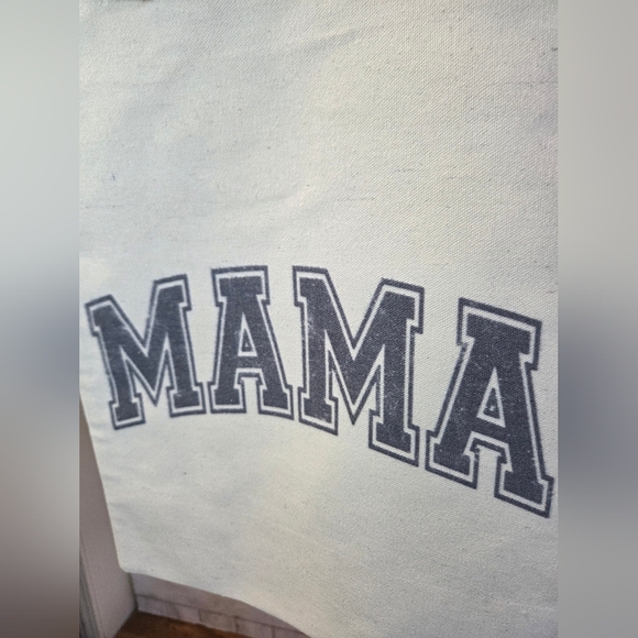 Canvas White Tote Bag with 'MAMA' Design - Picture 2 of 5